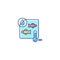Freeze drying fish RGB color icon