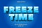 Freeze time editable text effect cartoon style