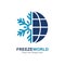 Freeze world logo vector icon
