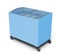 Freezer chest on white background. 3d rendering