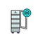 Freezer cold color line icon. Household equipment