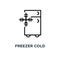 Freezer cold icon. Linear simple element illustration. Refrigera