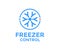 Freezer control icon logo design. Conditioning car or house, snowflake, coolant vector design and illustration.