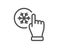 Freezing click line icon. AC cold temperature sign. Vector