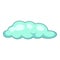 Freezing rain cloud icon, cartoon style