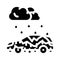 freezing rain disaster glyph icon vector illustration