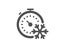 Freezing timer icon. AC cold temperature sign. Vector