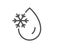 Freezing water line icon. Freeze cold temperature sign. Vector