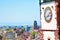 Freiburg cityscape with Schwabentor clock tower