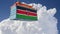 Freight Container with Kenya national Flag.
