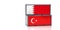 Freight containers with Bahrain and Turkey flag.