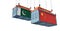 Freight containers with Pakistan and China flag.