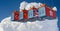 Freight containers with Turkey, Hong Kong, United Kingdom and China flags.