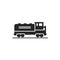 Freight diesel locomotive icon. railway transport symbol. isolated vector image