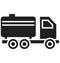 Freight, fuel truck Isolated Vector Icon can be easily modified or edit