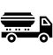 Freight, fuel truck Isolated Vector Icon can be easily modified or edit