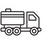 Freight, fuel truck Isolated Vector Icon can be easily modified or edit