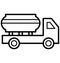 Freight, fuel truck Isolated Vector Icon can be easily modified or edit