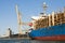 Freight Ship loaded with Logs