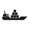 Freight ship silhouette icon