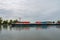 Freight tanker ship on the German Rhein river.