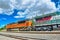 Freight train BNSF Railway Companies on a sunny day in Arizona