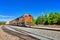 Freight train BNSF Railway Companies on a sunny day in Arizona