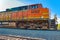 Freight train BNSF Railway Companies on a sunny day in Arizona