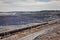 Freight train with ore in quarry of the Stoilensky Mining and Processing Plant