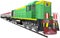 Freight train with tank car