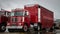 Freight truck industry, semi-trailer. 18 wheeler