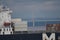 Freighter passes Severn Crossing bridge