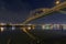 Fremont Bridge Over Willamette River at Night