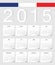 French 2015 calendar