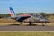 French Air Force Dassault Alpha Jet on the tarmac of Kleine-Brogel airbase. Belgium - September 14, 2019