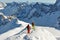 French Alpes mountains in Chamonix, France