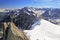 French Alps Mountains glacier near Aiguille du Midi