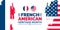 French American Heritage Month background, banner, wallpaper, poster and card design template