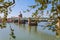 French ancient town Toulouse and Garonne river panoramic view. Toulouse is the capital of Haute Garonne department and Occitanie