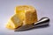 French AOC Langres soft cow crumbly cheese with washed rind structure made in Champagne-Ardenne region