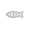 French April Fool's Day. Poisson d'avril. Black white fish for your design.