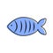 French April Fool's Day. Poisson d'avril. One color fish for your design. White background.