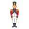 French Army soldier in uniform icon, cartoon style