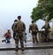 French army soldiers patrolling in Paris in connection with the terrorist threat