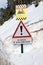 French avalanche danger sign