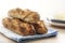 French baguette with flax seeds and cereals on a table