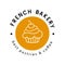 French Bakery logotype badge label