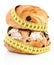 French bakery products with measuring tape