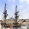 French battle ship, l`Hermione. In the old harbor of Marseille, France