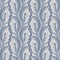 French blue botanical leaf linen seamless pattern with 2 tone country cottage style motif. Simple vintage rustic fabric